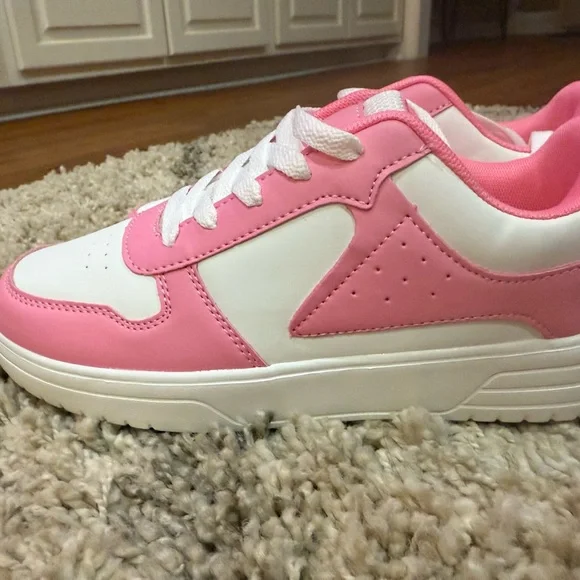 Pink and White Sneakers - Picture 1 of 3